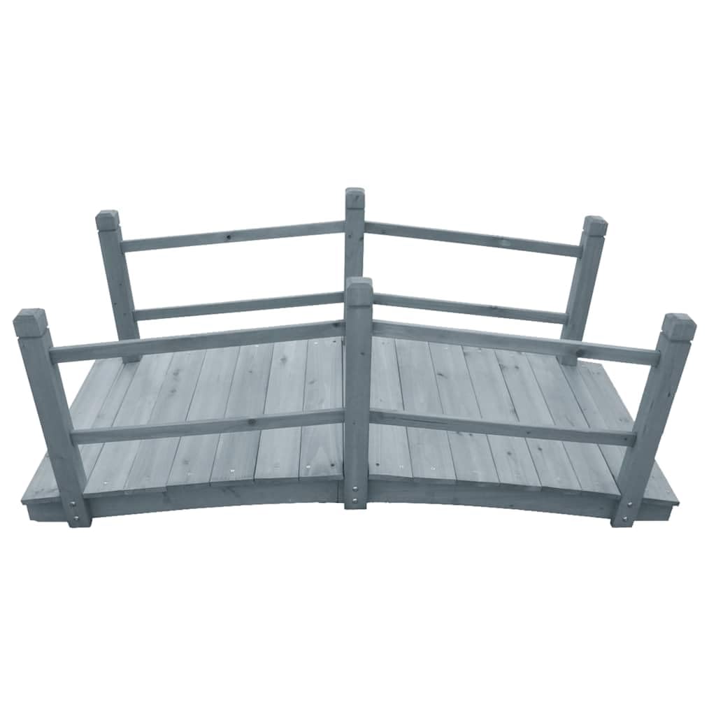 Générique Pont de Jardin Gris 140x60x56 cm Bois de Sapin Massif,310040