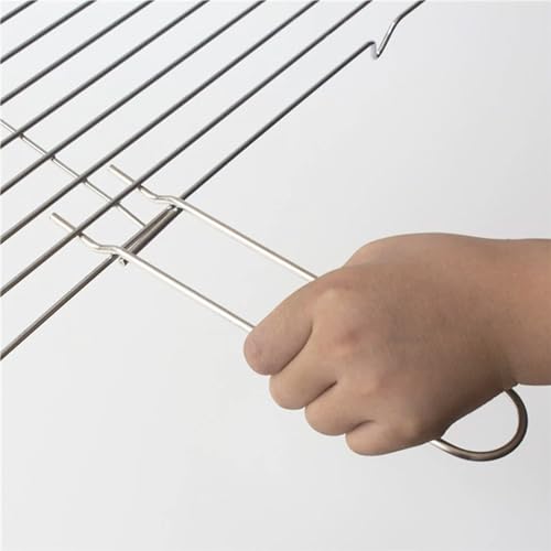 Hayaww Grillrostheber Edelstahl Heber für Grillrost Edelstahl-grillrost-Heber Zum Grillen Gusseisengitter Heber Edelstahlkopf Grillrost-Heber Holzkohlegrills Gasgrill BBQ- Rostgrabber (A)