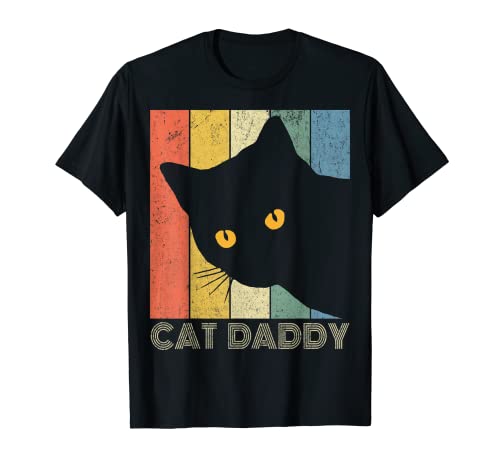Cat Daddy Vintage Eighties Style Cat Retro Distressed T-Shirt