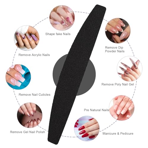 Interchangeable arrows, nail file set, 100 pieces/set, interchangeable nail file set, half moon nail files - Image 4