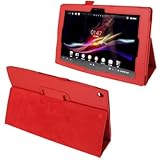  Cqu Étui de Remplacement pour Tablette, Couverture complète enveloppé Antichoc Litchi Texture Cuir Tablet PC Cuir Affaire Shell logement avec Support for Sony Xperia Tablet Z / 10.1 Pouces