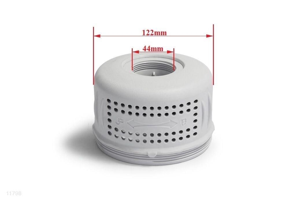 Boîtier de Filtre Intex 11798 pour Spa – Porte-Cartouche d’Origine – Pièce de Rechange pour jacuzzis Intex – Filetage Ø125 mm – Hauteur Environ 84 mm