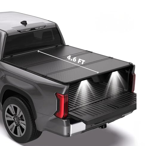 4.6FT Hard Folding Truck Bed Tonneau Cover with Lamps Replacement