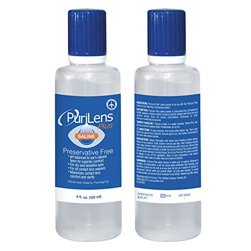 Purilens Plus Preservative Free Saline Three 4 Fl Oz(120-Ml) Bottles #TOP5