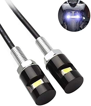 HONG111 2PCS License Plate Light, License Tag Screw Bolt Lamp, 12V Waterproof/Rainproof White LED Bulb, Legal for Car Motorcycle Truck RV ATV Bike