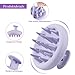 SERKER Kopfhaut Massagebürste Shampoo Bürste,Silikon shampoo haarbürste, scalp massager zum Peeling und zur Stimulierung des Haarwachstums, Schuppenreduktion, Kopfmassage(Lila Violett)