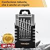 TOOLMAYS Set Punte per Legno HSS-G, 25 Pezzi Punta Trapano Legno 1-13 mm, Punte Legno Trapano Gradini da 0,5 mm