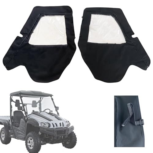 SUONE Left and Right Soft Cab Enclosure Side Doors 900D Heavy Duty Compatible with Hisun 500 700 Coleman 500 700 Axis 500 700 Massimo MSU500 Window Water Resistant Cab Protection