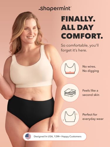 Image of SHAPERMINT Wireless Bras for Women No Underwire - Small to Plus Size Bralettes with Support and Natural Lift