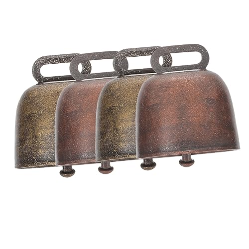 TOYANDONA 4pezzi Campanelli in Metallo per Bovini Sospesi per Mucche e Bestiame Decorazioni Campanelli per Animali da Fattoria Accessori da Appendere al Bestiame