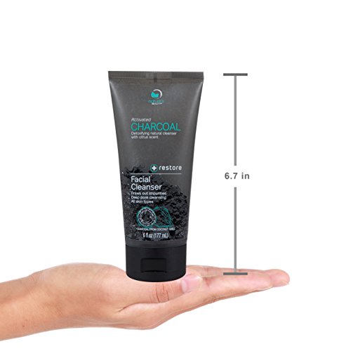 Nature’s Beauty Activated Charcoal Facial Cleanser, Made In Usa, Detoxifying Natural Cleanser With Citrus Scent, Revives And Refines Skin, Charcoal From Coconut Shell, For Men And Women - 6 Fl Oz #TOP6