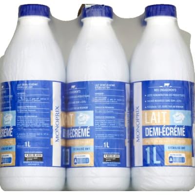 Monoprix Lait Demi Écrémé 6x1L