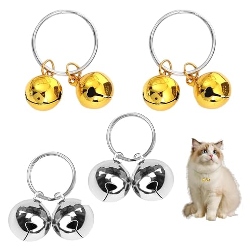 Mylerct 4er-Pack Haustier Glocken Halsbandschmuck