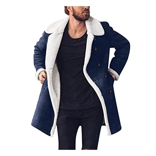 Beudylihy Herren Jeansjacke Jacke Jeans Winterjacke Gefüttert Übergangsjacke Herbstjacke Vintage Herrenjacke Winter Übergangs Denim Bikerjacke Sherpa Jacket mantel Fleece-Innenseite Langarm