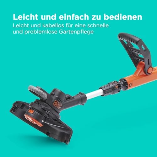 Bild 2 - BLACK+DECKER POWERCONNECT Rasentrimmer, Akku-Rasentrimmer mit 30 cm, STC1840EPC-QW