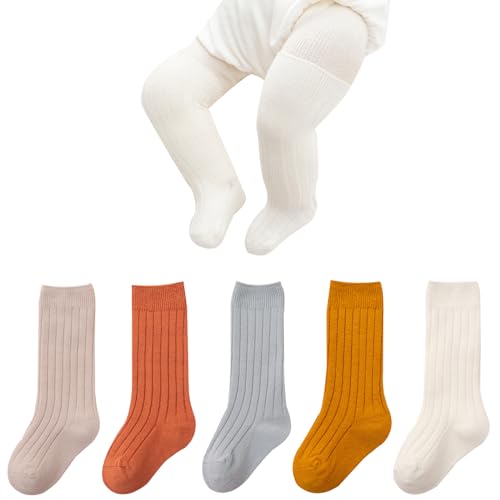 Image of Apone Fatu Baby Knee High Socks Newborn Infants Toddlers Cotton Uniform Stockings Warm Cotton Boys Girls Stockings