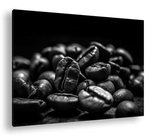 Tableau café noir et blanc XXL habiller grand mur salon cadre bois