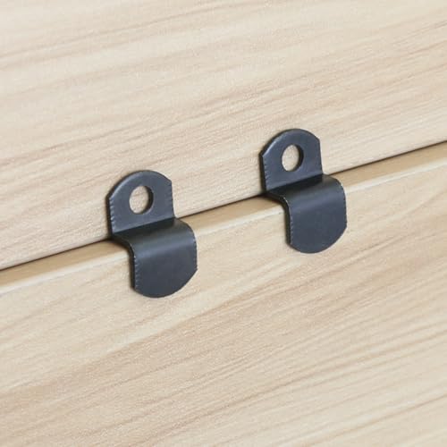 Image of 40pcs 1 /4 inch Depth Flat Offset Canvas Clips Black Metal Photo Frame Clips with Screws Z Shape Mirror Clamps Heavy Duty Offset Mirror Clips for Picture Framing