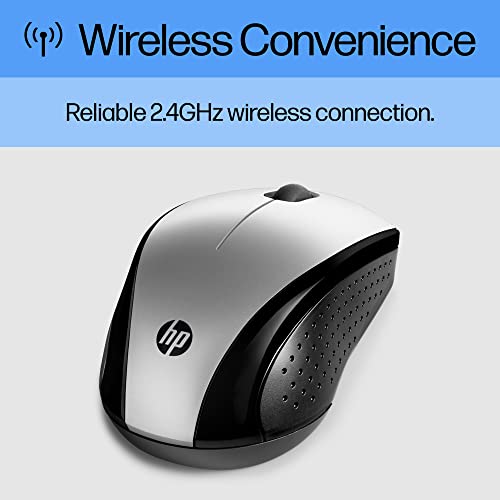 Image of HP X3000 G3 Wireless Mouse Silver, up to 15-Month Battery,Scroll Wheel, Side Grips for Control, Travel-Friendly, Blue LED, Powerful 1600 DPI Optical Sensor, Win XP,8, 11 Compatible (683N9AA#ABL)