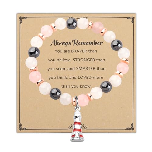 Bracelet marin pour femme avec phare - Bijou nautique cordon cordon ajustable cordon