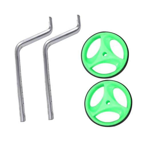 Ruedas de Entrenamiento para Bicicleta con Ruedas Silenciosas y Soporte de 12-20 Pulgadas, Estabilizadores Verdes para Bicicletas, Accesorios para Desarrollar el Equilibrio y las Habilidades Ciclistas
