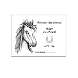 Produit artisanal, fait main Plaque de box cheval pancarte chevaux poney cadeau personnalisable cavalier panneau personnalisé écurie aluminium