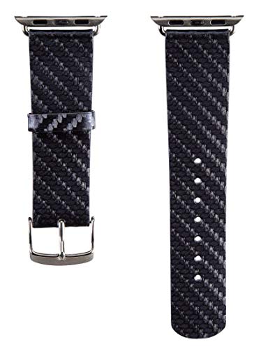 Uhrenarmband Carbon (für Apple Watch 42 mm, mit Adapter) blau