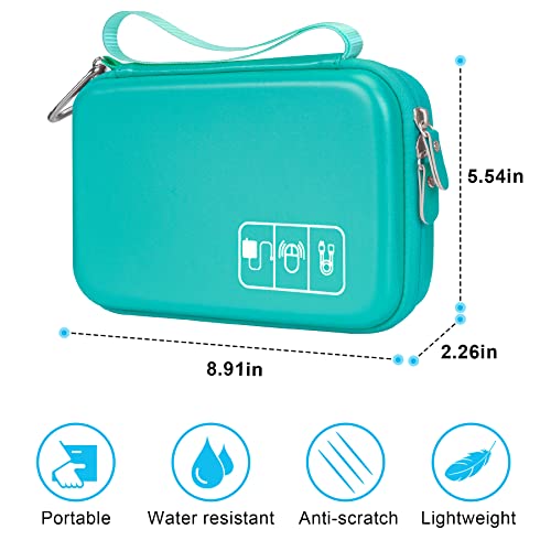 Diabetic Supplies Travel Case, Glucose Meter Portable Storage Bag, Insulin Pen and Medication Carrying Case for Glucose Meters, Insulin Pen, Test Strips, Lancets, Syringe, Needles, Turquoise - Image 4