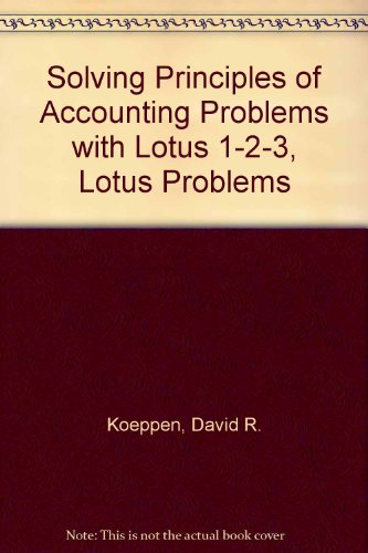 Solving Principles of Accounting Problems with ... 0471531030 Book Cover