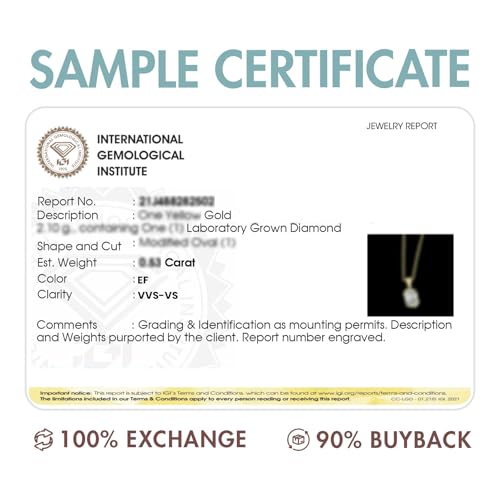 Image of Lab Grown Diamond 14K Yellow Gold Earrings for Women|BIS Hallmark|0.38ct Certified Diamond Set in Prong for Birthday, Anniversary