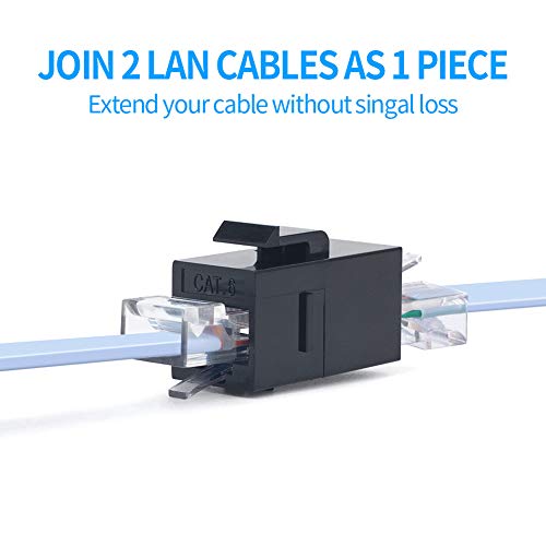 image for RJ45 Coupler, VANDESAIL Ethernet Coupler, RJ45 Keystone Jack Cat6 Coup