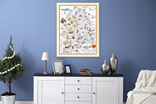 Comical Map Of Northumberland, Artwork By Tim Bulmer - 1000 Piece Puzzle For Adults, Large Puzzle 66cm X 50cm In Size. Challenging To Complete But Fun And Humorous. Makes A Great Gift For Birthdays