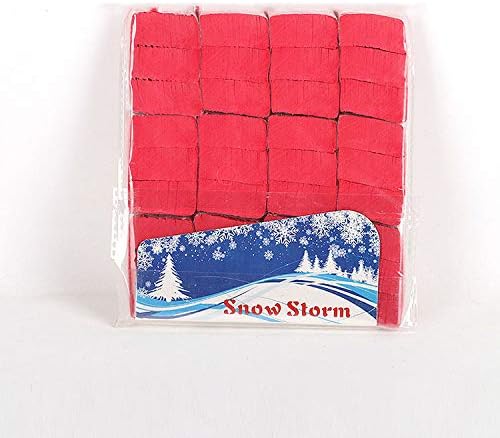 SUMAG Super Thin Snowstorms Snowflake Snow Paper (1Pack=12Pcs) Magicians Stage Street Gimmick Props Accessories (Red)