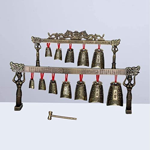 LIANXIAO - Chimes de liga de zinco sino chinês estilo retrô bronze sino chinês clássico percussão in