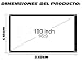 Tela de proyección Lux-Screen 100" Formato 16:9 Superficie de 3 Capas Blanco...