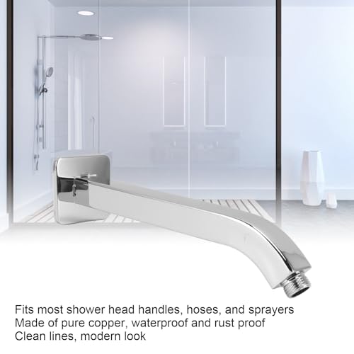 Bras de pomme de douche chromé en laiton d'extension murale Cryfokt
