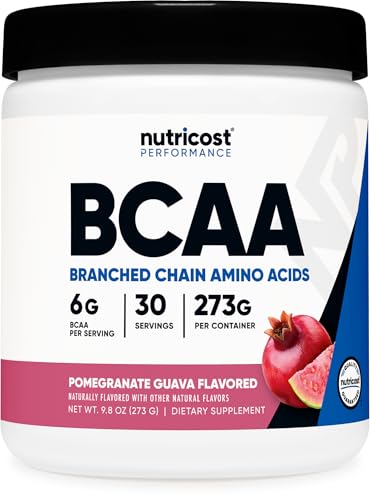 Nutricost BCAA Powder 2:1:1 (Pomegranate Guava) 30 Servings Gluten-Free