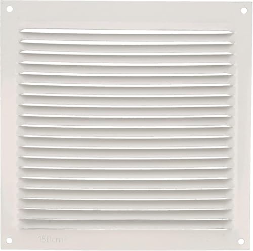 Amig - Rejilla Cuadrada de Aluminio - Rejillas de Ventilación para Salida de Aire - Ideal para Techo de Cocina y Baño - Medidas 170 X 170 MM - Color Blanco
