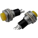 モーメンタリ プッシュボタンスイッチ 黄色 穴直径φ10mm 2個入 ＜swp-078＞