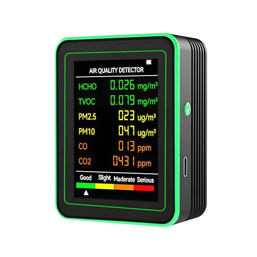 DeWire Portable Air Quality Detector with 6-in-1 Monitoring - CO2...