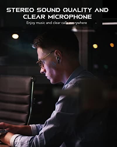 Black Shark Headphone Wireless Earbuds with 5.1 Bluetooth, Gaming Wireless Headphones with 45ms Low Latency, IPX5 Waterproof, 24H Playtime, 10mm Drivers, Cute Led Emoji Indicator, Lucifer T10 - Black