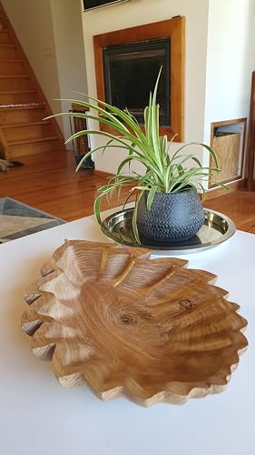 Grand plat en bois fait main cadeau de créateur unique menuisier Meklis