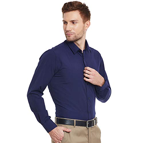 Image of English Navy Men's Slim Fit Formal Shirt