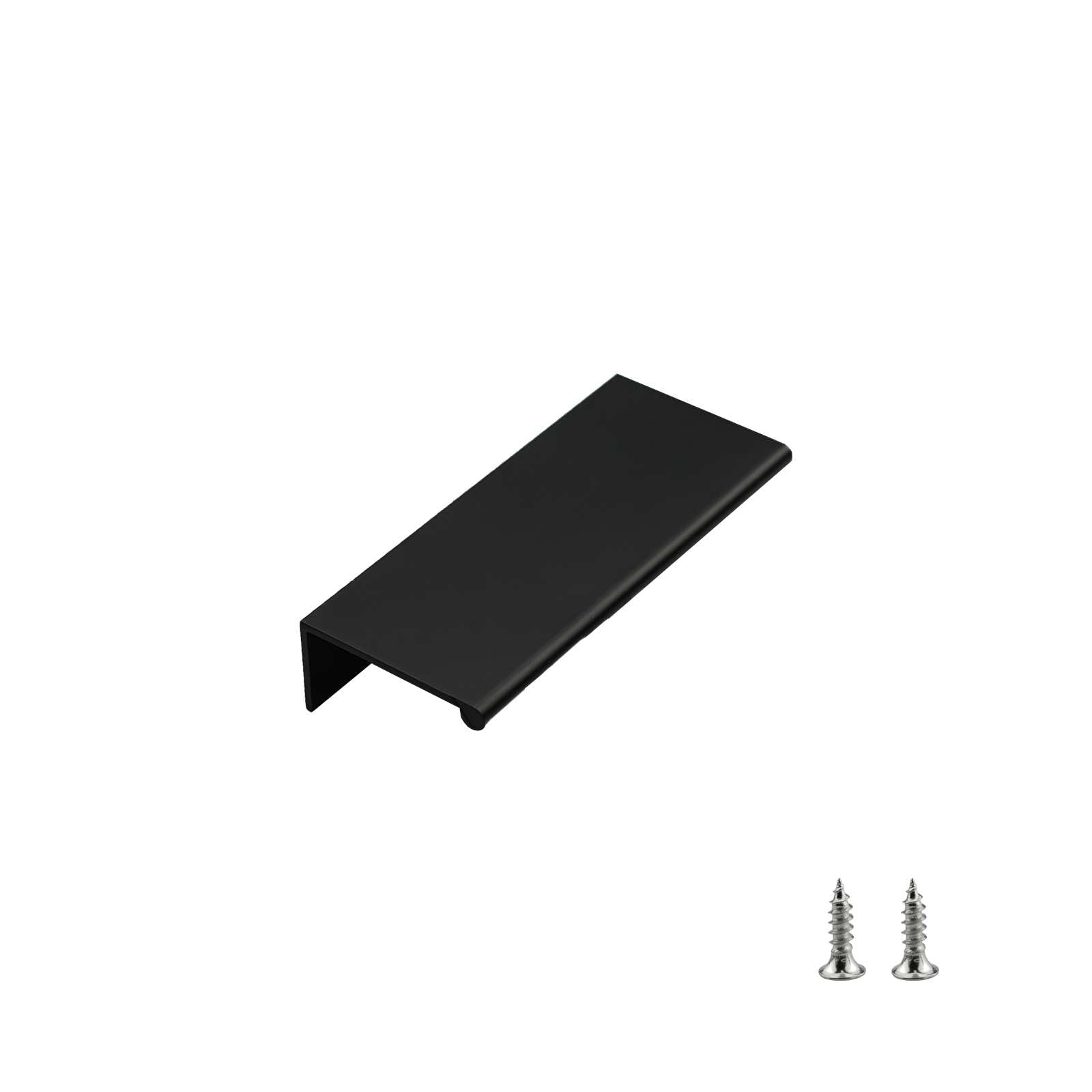 Modket Matte Black 3" Finger Lip Edge Pull Euro Modern Kitchen Cabinet Drawer Hardware Dresser 10 Packs