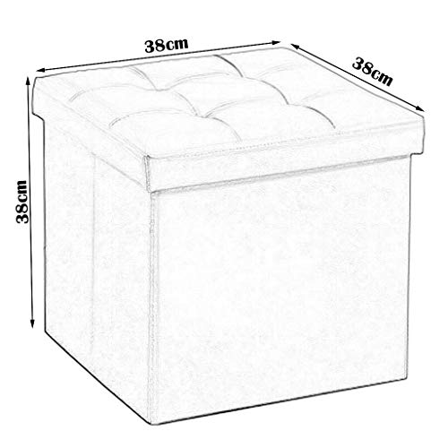 Tabouret simple et compact CHEWYNP rangement ottoman pratique - 4