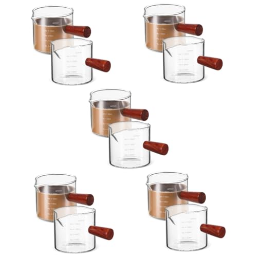 Tasses à mesurer en borosilicate Cabilock avec double bec pour café précis