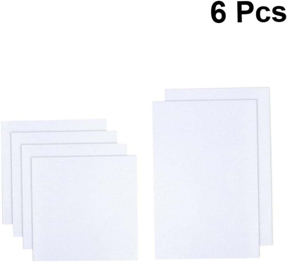jojofuny 6PCS Cross-Stitch Fabric Set White Cloth for Needlework and Embroidery 4pcs 30x20cm 2pcs 30x45cm for Craft Projects and Sewing