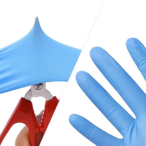 Titanflex HD20B03 Nitrile Exam Gloves, Blue, 6-Mil, Large, Box Of 100, Heavy Duty Nitrile Gloves Disposable Latex Free thumb #4