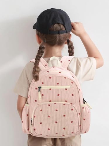 Image of atgark Corduroy Toddler Backpack for Girls Boys: Preschool Kindergarten Backpack - Cute Kids Backpacks for Girls Boys