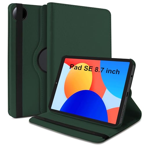 Image of TGK 360 Rotatable Smart Flip Case Cover for Redmi Pad SE 8.7 inch Tablet (Forest Green)